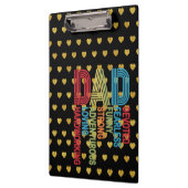 Papa met het thema Golden Heart Black Gold Klembord (Links)