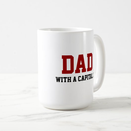 Papa met hoofdletter D Koffie Mok (Voorkant rechts)