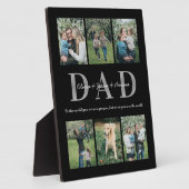 Papa met Kinder namen & foto's Vaderdag Modern Fotoplaat (Zijkant)