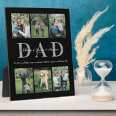 Papa met Kinder namen & foto's Vaderdag Modern Fotoplaat (Zijkant)