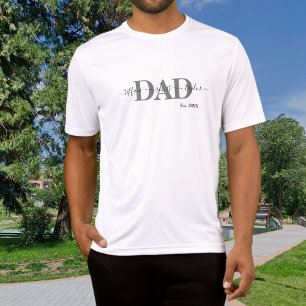 Papa met Kinder namen Jaar T-Shirt