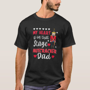 Papa met liefdesballet Dans Pap met kerstcadeautje T-shirt