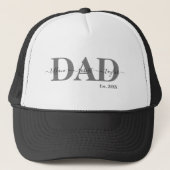 Papa met namen kinderen jaar trucker pet (Voorkant)