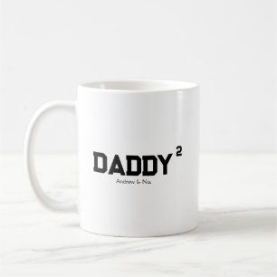 Papa met op maat gemaakte kindernaam koffiemok
