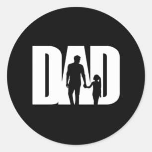 Papa met Shirt-Vaderdag-T-Shirt ideeën Ronde Sticker