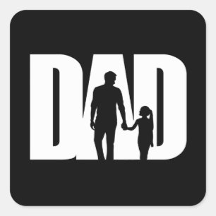 Papa met Shirt-Vaderdag-T-Shirt ideeën Vierkante Sticker