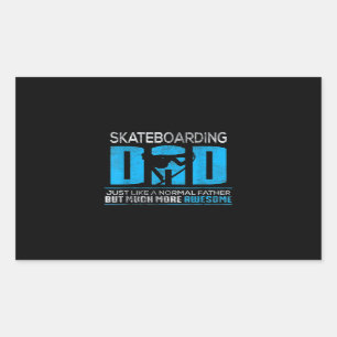 Papa met skateboarden net als normaal veel meer Aw Rechthoekige Sticker