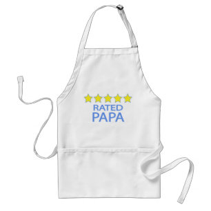 Papa met vijf sterren standaard schort