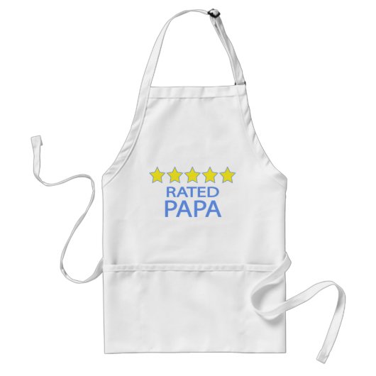 Papa met vijf sterren standaard schort (Voorkant)