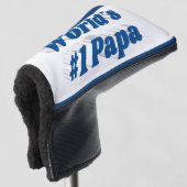 Papa met zee blauwe kop golfheadcover (3/4 voorkant)
