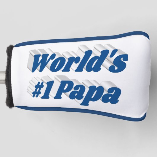 Papa met zee blauwe kop golfheadcover (Voorkant)