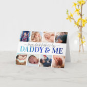 "Papa & mij" Eerste Vaderdag Foto Kaart (Gele Bloem)