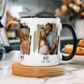 Papa Mijlpalen Foto's & Jaar Custom Text Gift Mok