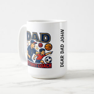 Papa mijn eerste coach sportieve vaderdag  koffiemok