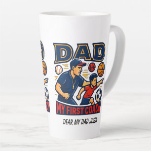 Papa mijn eerste coach sportieve vaderdag latte mok