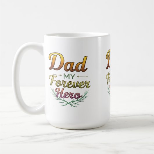 Papa, Mijn Eerste Held Klassieke Mok 450ml (Links)