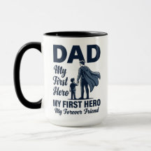 Papa Mijn Eerste Held Superheld Vaderdag Mok