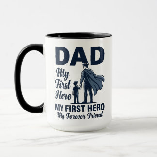 Papa Mijn Eerste Held Superheld Vaderdag Mok