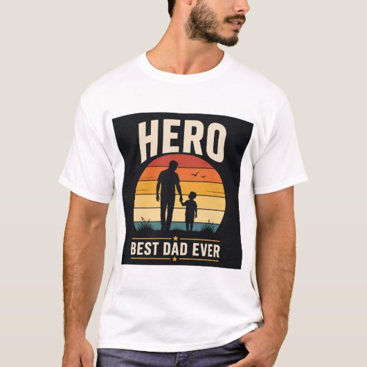 Papa: mijn eerste held t-shirt (Voorkant)