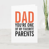 Papa Mijn favoriete Vaderdag Kaart (Voorkant)
