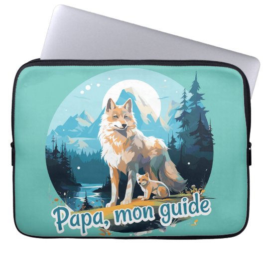 Papa, mijn gids laptop sleeve (Voorkant)