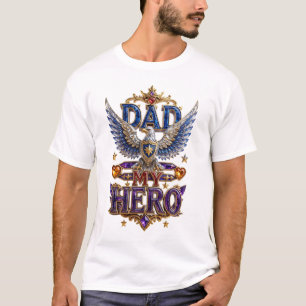 Papa Mijn Held Adelaar Koninklijke Kroon Vaderdag T-shirt