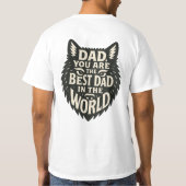 Papa, mijn held - Bold Tiger Head Text Art T-shirt (Achterkant)