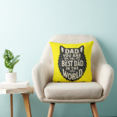 "Papa, mijn held" - Bold Tiger Typography Pillow Kussen (Stoel)