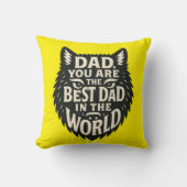 "Papa, mijn held" - Bold Tiger Typography Pillow Kussen (Voorkant)
