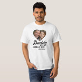 Papa mijn held foto hart, retro t-shirt (Voorkant volledig)