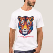 "Papa, mijn held – Majestic Tiger Head Tribute T-shirt (Voorkant)