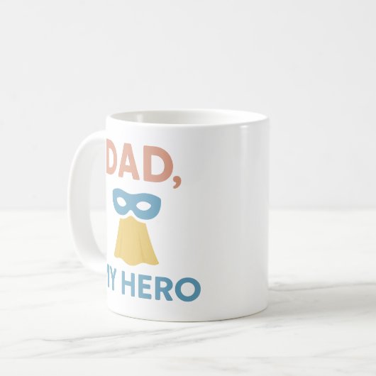 Papa Mijn Held Mok Vaderdag 2025 Superdad Gift (Voorkant links)