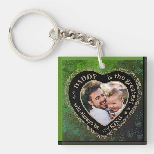 Papa, mijn koning - Vaderdag Sleutelhanger (voorkant)