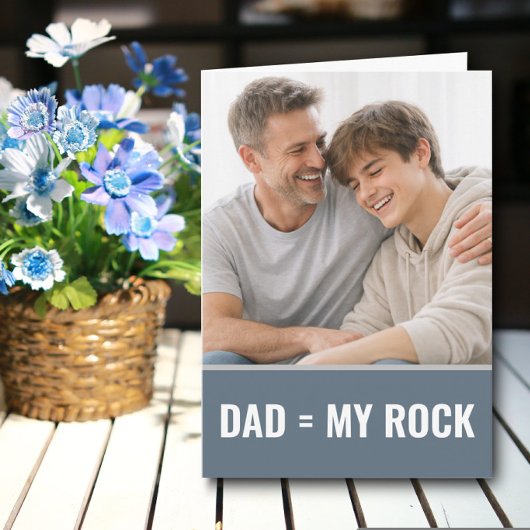 Papa, Mijn Rots Vaderdag Van Zoon Aanpasbaar Kaart