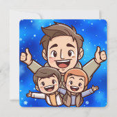 Papa, mijn stille held feestdagenkaart (Voorkant)