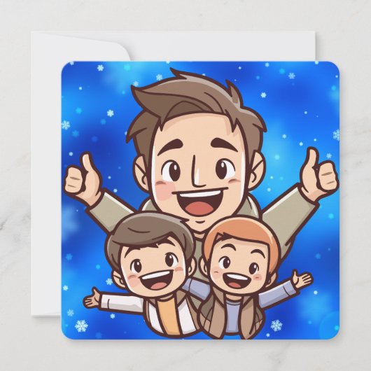 Papa, mijn stille held feestdagenkaart (Voorkant)