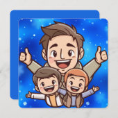 Papa, mijn stille held feestdagenkaart (Voorkant / Achterkant)