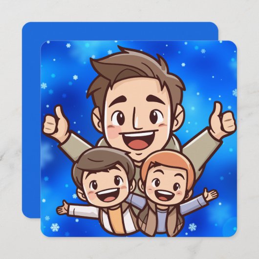 Papa, mijn stille held feestdagenkaart (Voorkant / Achterkant)