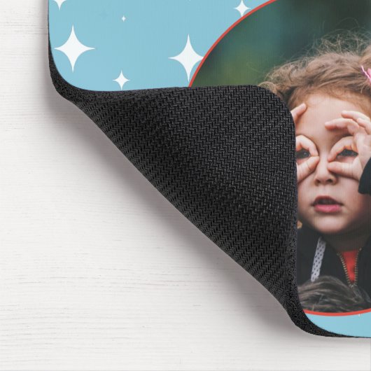 Papa mijn superheld Fun Fotovaders dag Muismat (Hoek)