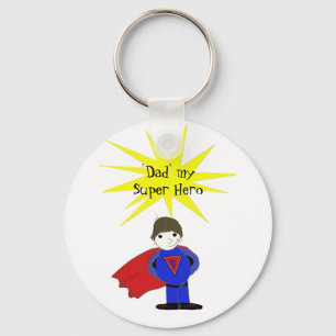 Papa mijn superheld sleutelhanger