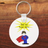 Papa mijn superheld sleutelhanger (Voorkant)