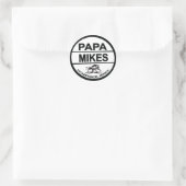 Papa Mike's Zelfgemaakte Beef Jerky Ronde Sticker (Tas)