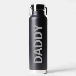 Papa Modern Black & Grey Water Fles