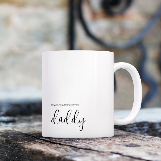 Papa Modern Eenvoudig Kinder Namen Vaders Dag Koffiemok