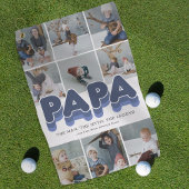 Papa Modern Photo Collage Golf Towel Golfhanddoek