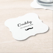 papa | Modern Vaderdag Paper Onderzetter (Gekanteld)
