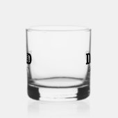 Papa modern wit zwart typografie aangepaste test d whisky glas (Links)