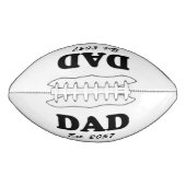 Papa modern zwart typografie aangepaste test datum american football (Voorkant)