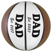 Papa modern zwart typografie aangepaste test datum basketbal (Verticaal)
