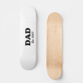 Papa modern zwart typografie aangepaste test datum persoonlijk skateboard (Voorkant)